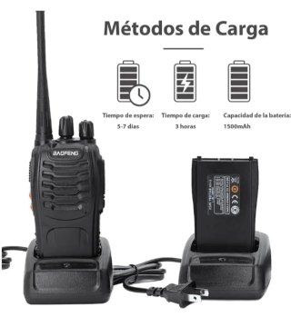 2 RADIOS WALKIE TALKIE NEGRA