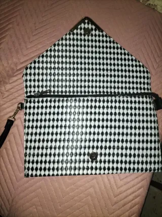 Bolso de mano estampado rombos
