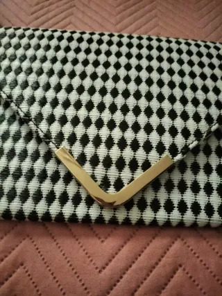 Bolso de mano estampado rombos