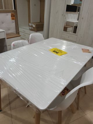 Mesa Rectangular Dinamarca Blanca