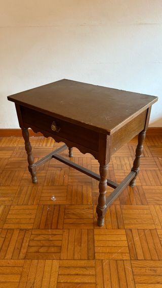 MESITA baja vintage de madera (mesa auxiliar)