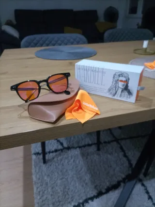 Gafas Warblue Negras Lentes Naranja