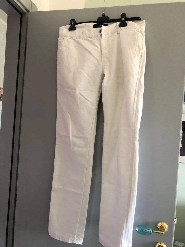 Pantaloni Zegna bianchi tg L