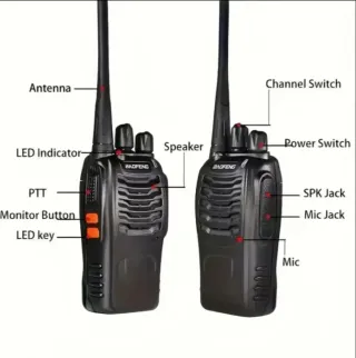 3 RADIOS WALKIE TALKIE NEGRA