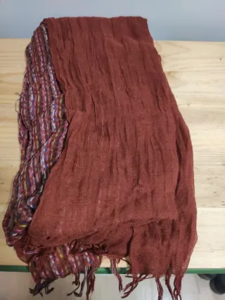 Fular Algodón Naranja Teja Multicolor