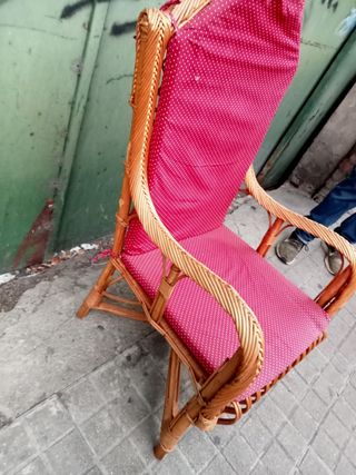 AÑOS 60 RETRO VINTAGE SILLON MIMBRE B ES