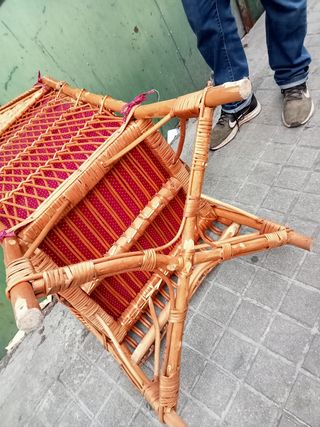 AÑOS 60 RETRO VINTAGE SILLON MIMBRE B ES