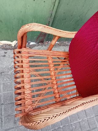 AÑOS 60 RETRO VINTAGE SILLON MIMBRE B ES