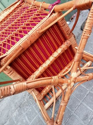 AÑOS 60 RETRO VINTAGE SILLON MIMBRE B ES