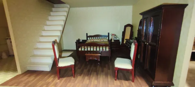 Casa de muñecas de madera 3 pisos