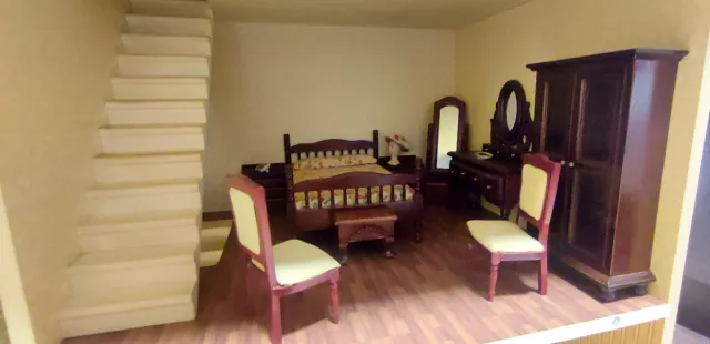 Casa de muñecas de madera 3 pisos