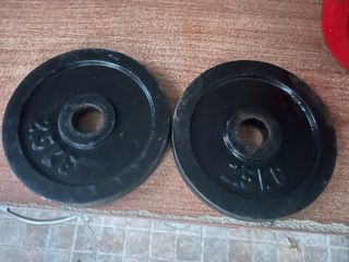 2 discos de pesa 2,50 kg. 28mm