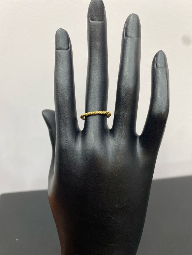 Anillo Oro 18k Trenzado Fino