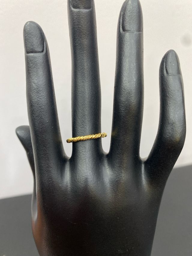 Anillo Oro 18k Trenzado Fino