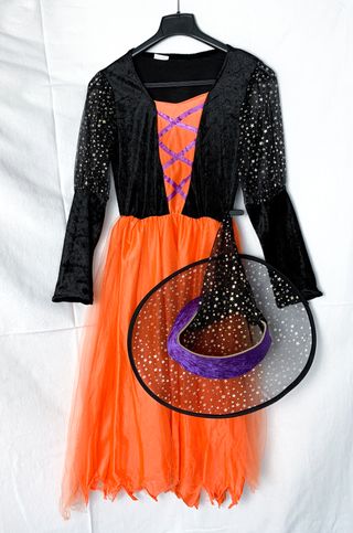 Vestido Disfraz Bruja Niña Halloween