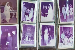 Álbum + Fotografías de una boda. Años 60.