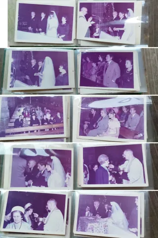 Álbum + Fotografías de una boda. Años 60.