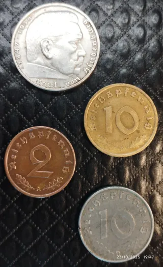 Monedas III Reich 2GM 1933-1945.