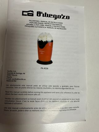 Palomitero Orbegozo PA 4226