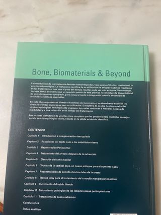 Libro cirugía oral. Bone, Biomaterials & Beyond