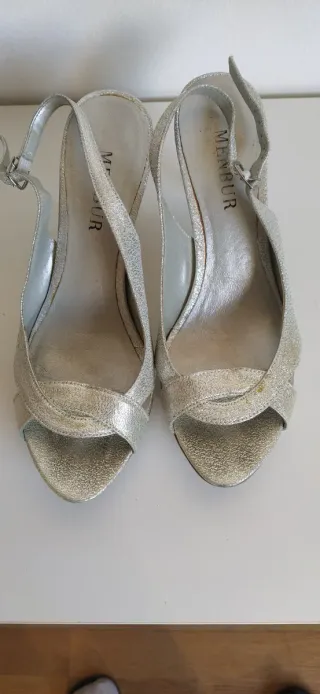 Sandalias plateadas Membur Talla 39