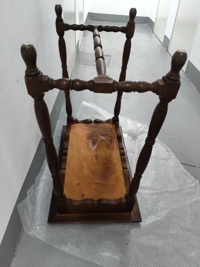 Mesa auxiliar madera tapa abatible