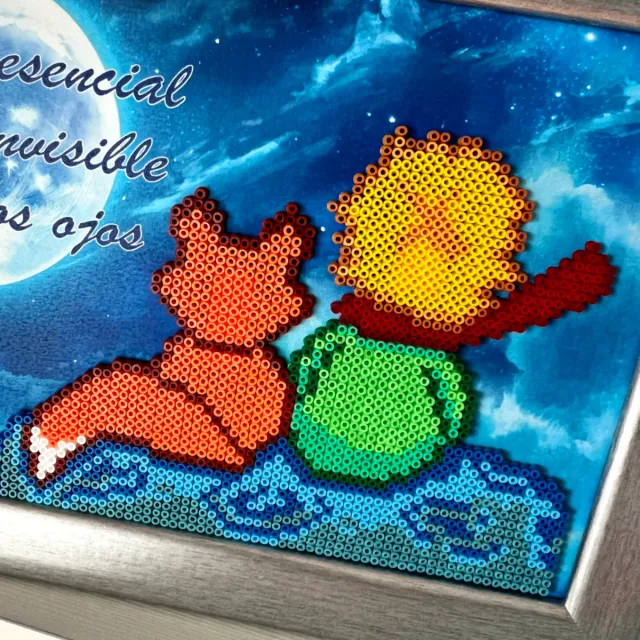 Cuadro El Principito hama beads