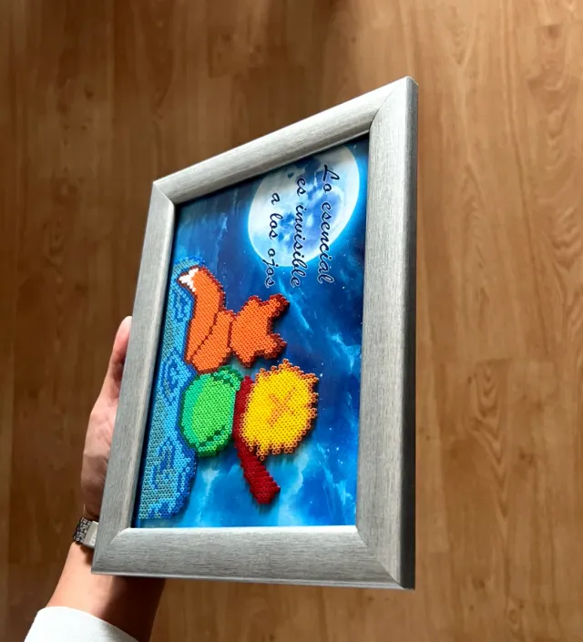 Cuadro El Principito hama beads