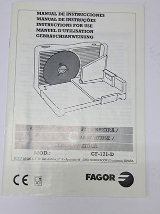 Cortador de fiambre Fagor Chopper 100W