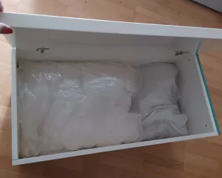 Baúl DM lacado verde y blanco