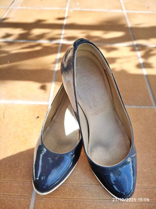 Zapatos tacón Dorking azul
