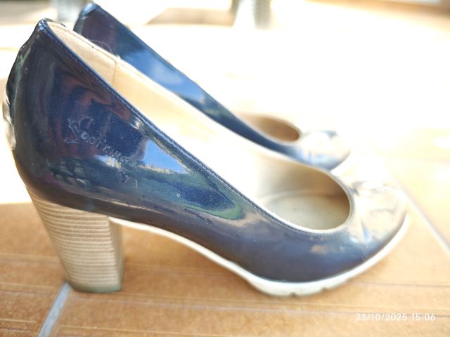 Zapatos tacón Dorking azul