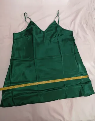 Camisón satén verde talla 3XL