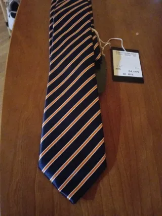 Corbata Di-Bye Rayas Azul y Naranja