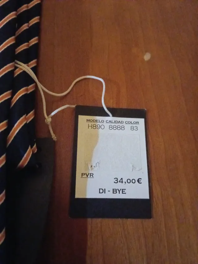 Corbata Di-Bye Rayas Azul y Naranja