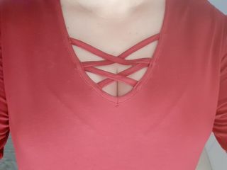 Vestido kiabi rojo fresa