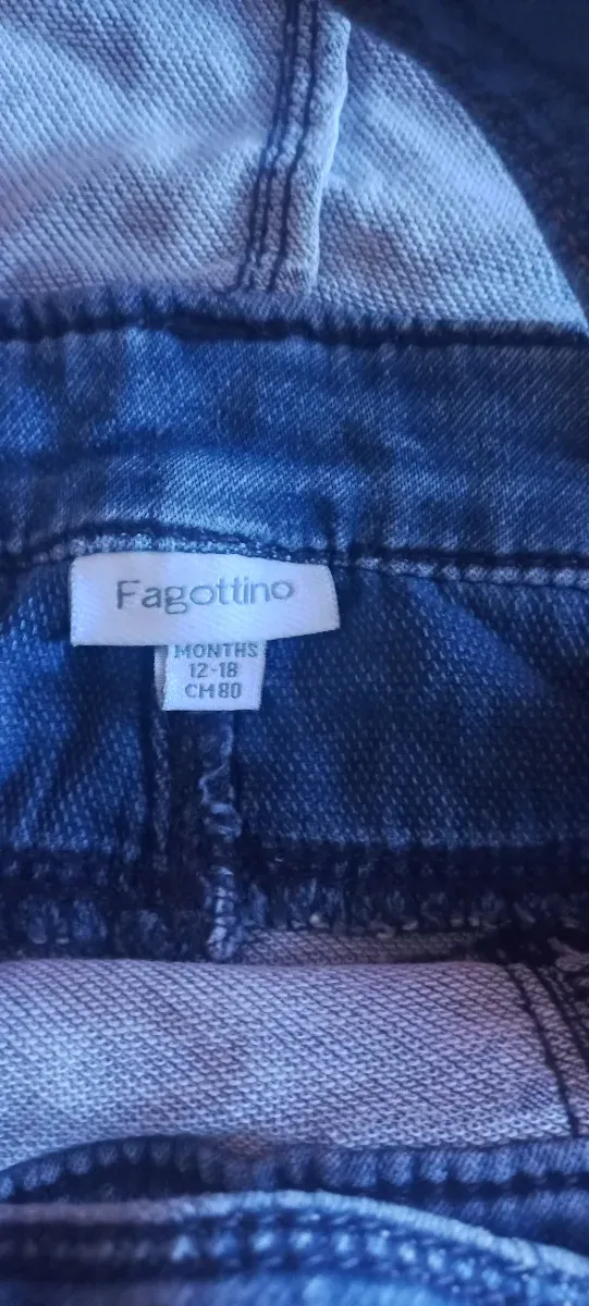 Salopette bimbo in denim cm 80