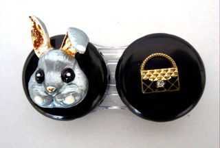 2x Estuches Kit Lentillas de Contacto 3D Bunny Bag