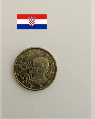 Moneda 10 céntimos Nikola tesla Croacia 2023