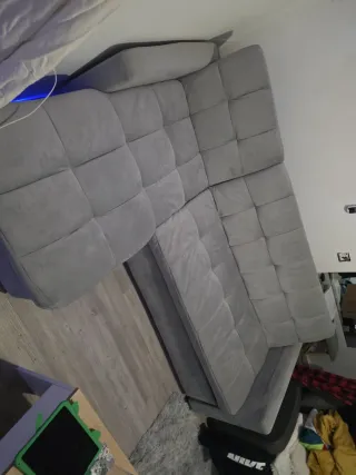 Sofá Cama Gris Tela