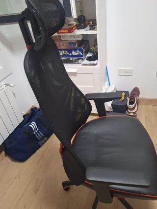 Silla de Oficina Ikea Matchspel Negra/Naranja