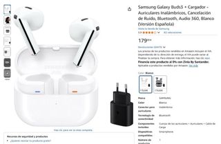 Samsung Galaxy Buds3 + Cargador Original 25W