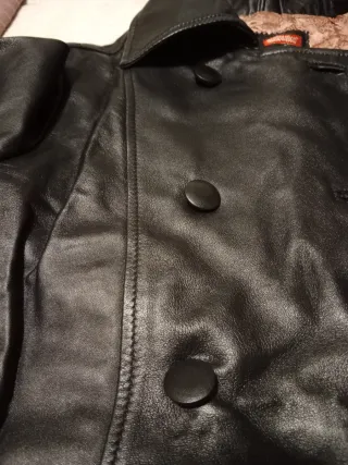 Cazadora cuero mujer negra