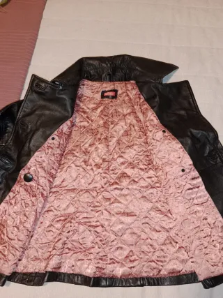 Cazadora cuero mujer negra