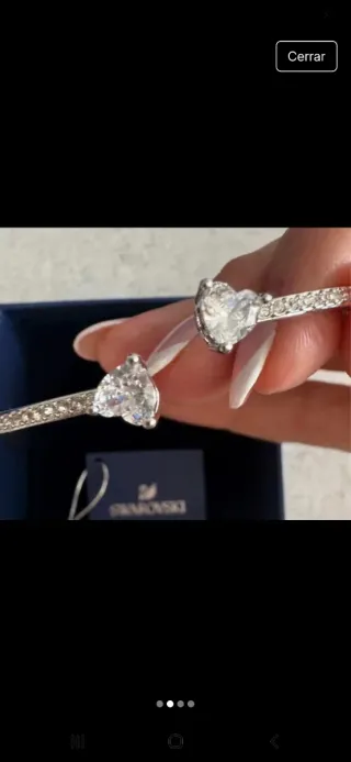 Pulsera Swarovski Corazón Plata