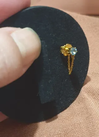 Pendiente Tous Oro 18k Topacio Celeste