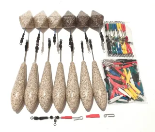 13 plomos pesca surfcasting, grapas, urfes.