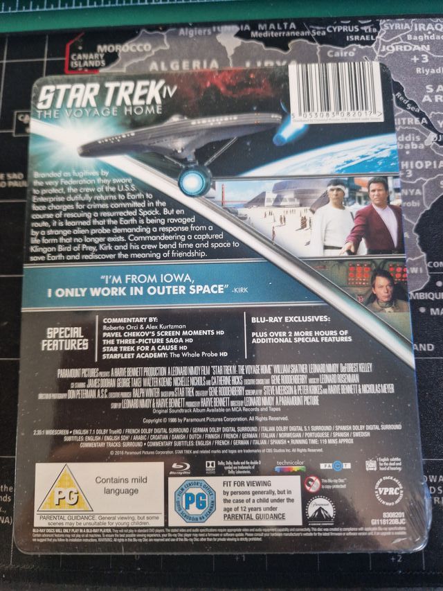 Star Trek IV The Voyage Home Blu Ray Steelbook