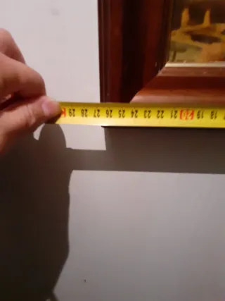 Cuadro antiguo marinero con barcas 26x21x3.ver