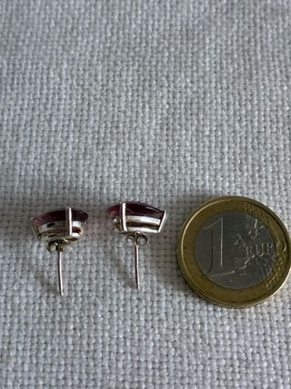 Pendientes Plata Piedra Morganita rosa